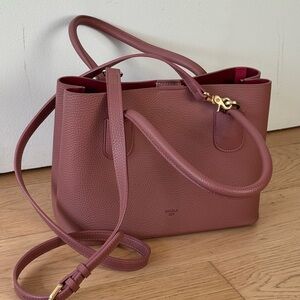 Angela Roi Mini Nude Pink Leather Tote Bag